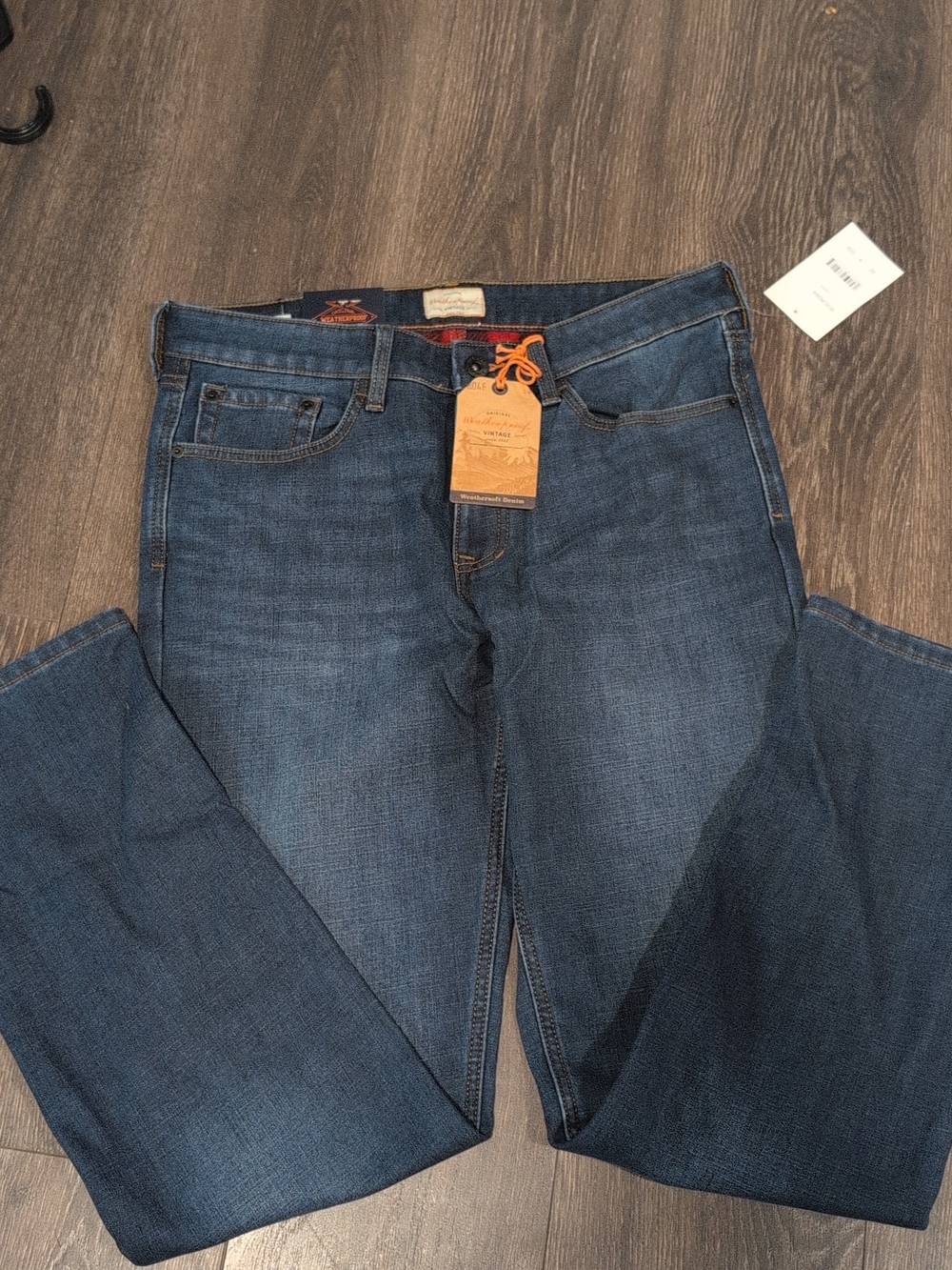 Weatherproof Vintage Stretch Denim 32x32 Men's Soft Fleece Lined Jeans NEW